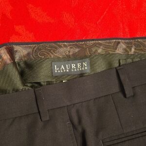 Lauren Ralph Lauren Black Trousers with Paisley Lining